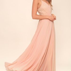 Lulu’s All About Love Blush Pink Maxi Dress